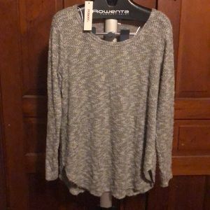Renee C ULTRA SOFT grey marled sweater